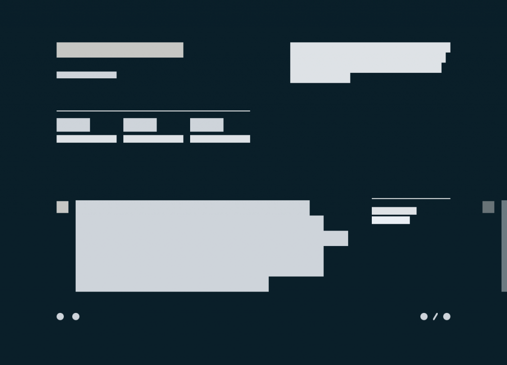 Skeleton of Paragraph Type Text with Stats